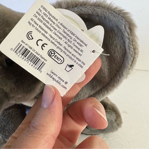 NWT Wild Republic African Elephant Stuffed Animal Toy Plush Floppsy Ears - Picture 7 of 13